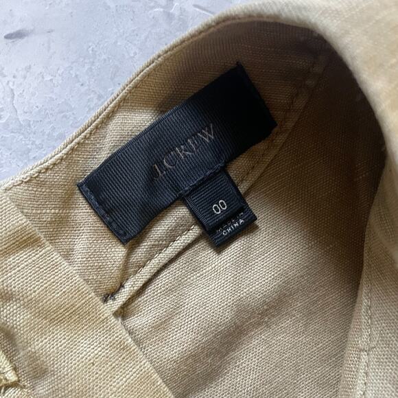 J Crew Lace-Up Coastal Minimalist Preppy Resort Safari Shirt Dress Size 00 - Picture 5 of 11